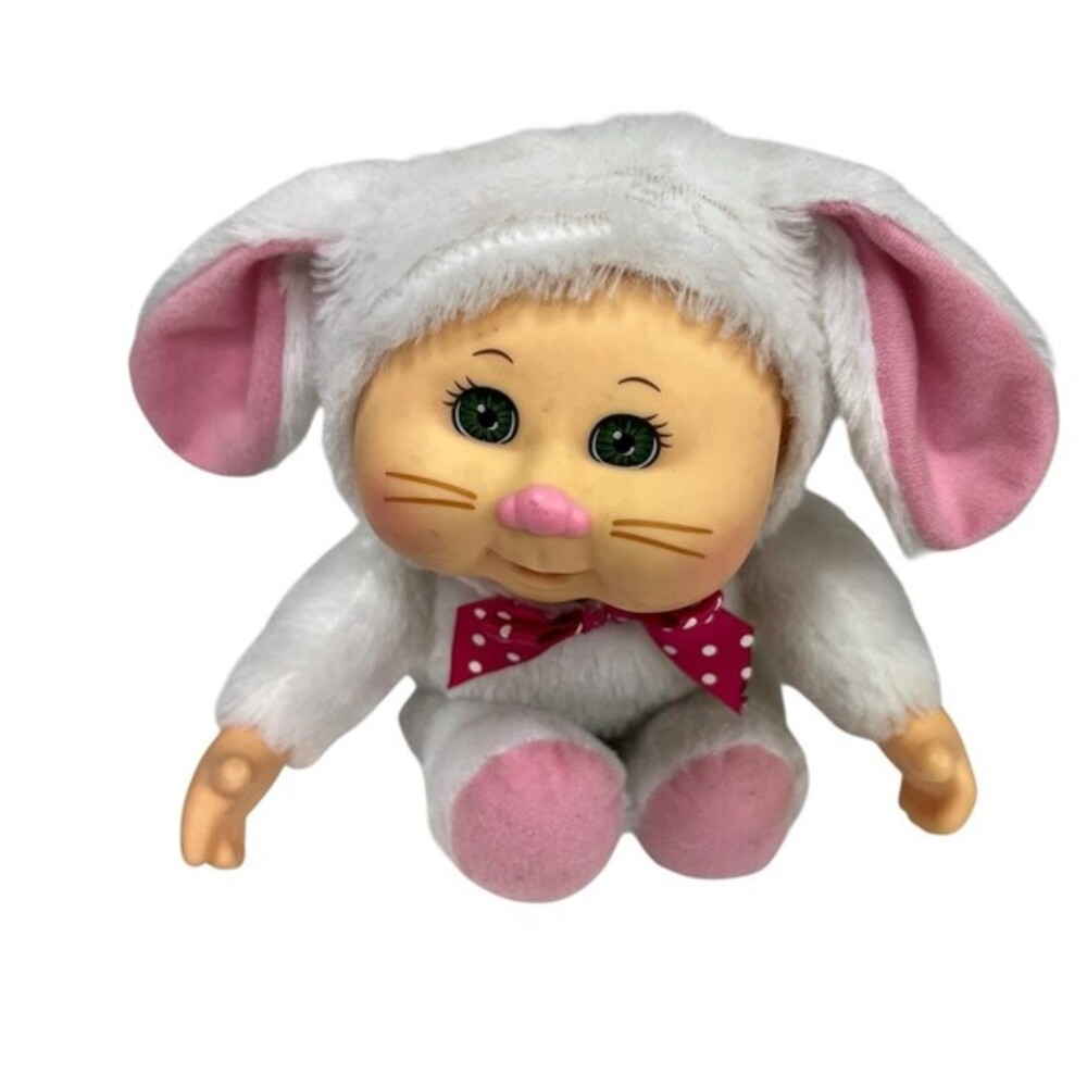 Cabbage Patch Kids CPK Cuties Honey Bunny Rabbit Plush Doll Green Eyes 10 in